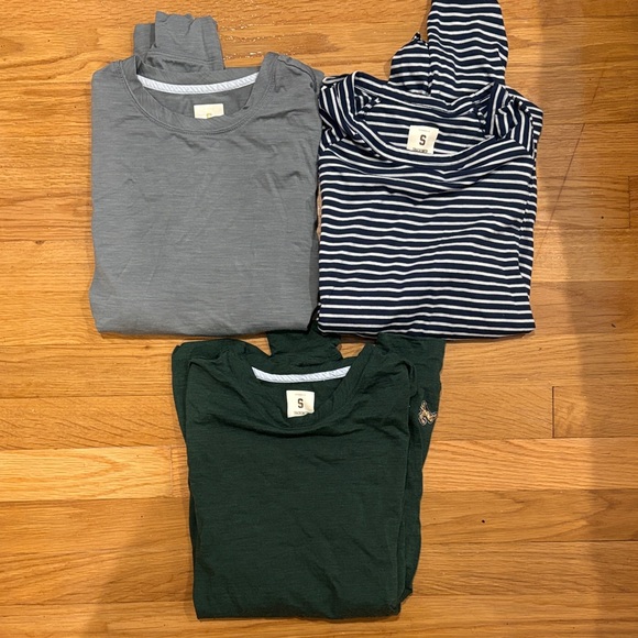 Tracksmith Long Sleeve Tops - Gray, Navy Striped, Green - Picture 1 of 7